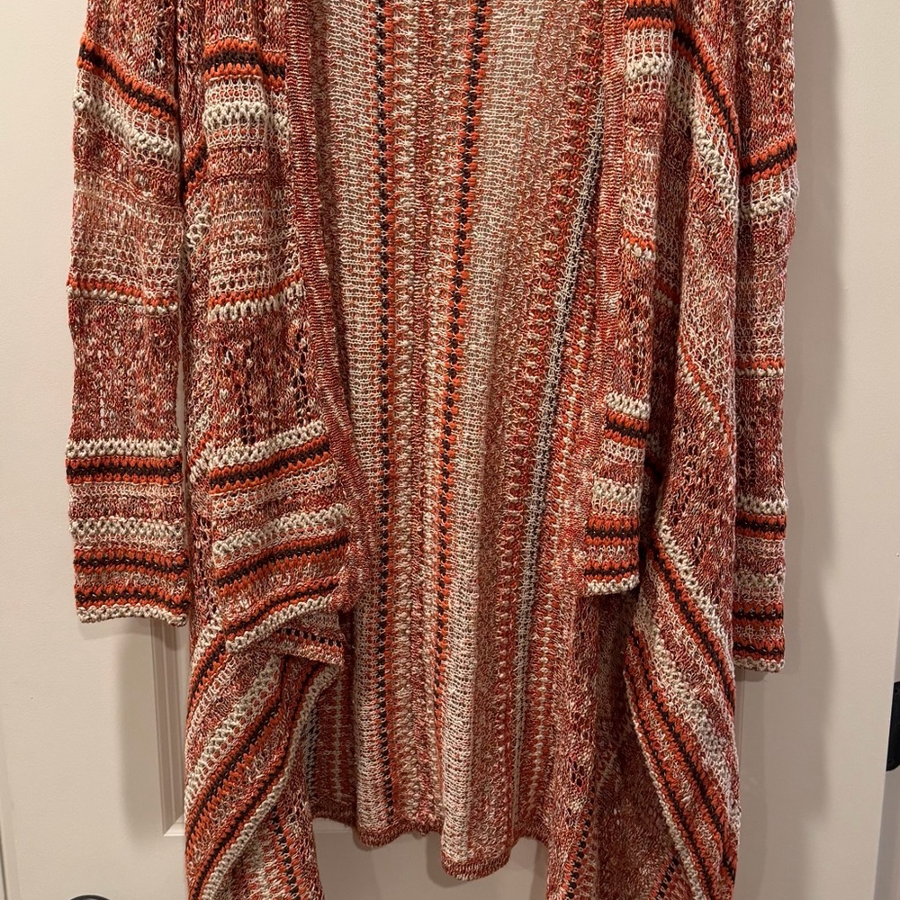 Mossimo Supply Co. Red and Cream Knit Cardigan